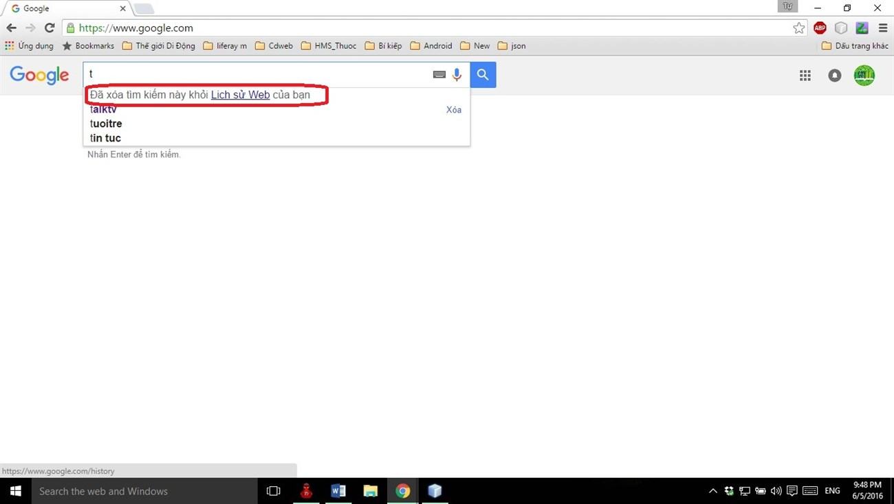 Cách xóa lịch sử tìm kiếm trên Google