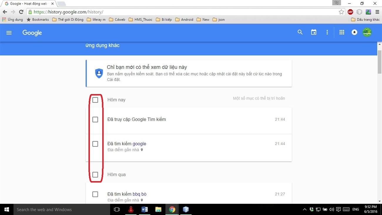 Cách xóa lịch sử tìm kiếm trên Google