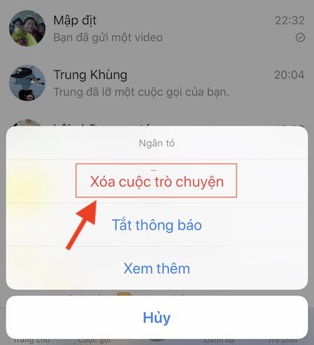 Cách xóa tin nhắn trên Facebook