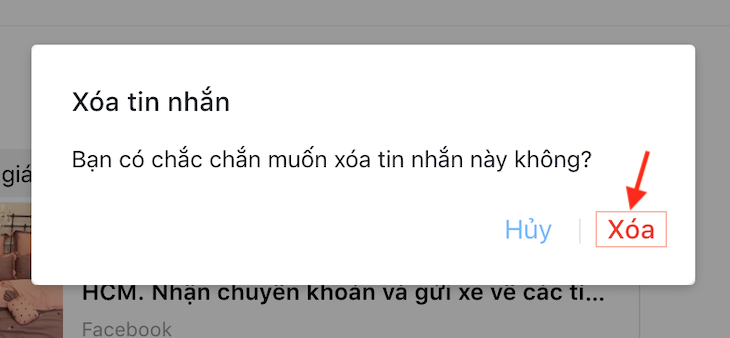 Cách xóa tin nhắn trên Facebook
