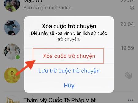 Cách xóa tin nhắn trên Facebook