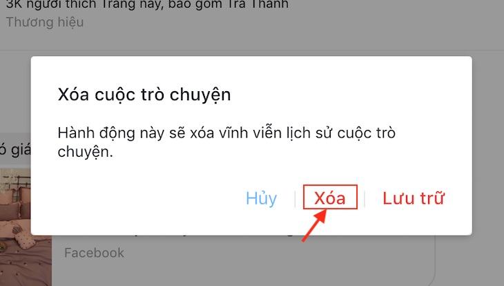 Cách xóa tin nhắn trên Facebook