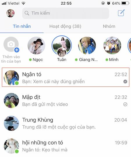 Cách xóa tin nhắn trên Facebook