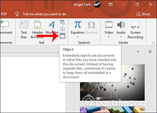 Dán đối tượng vào PowerPoint 