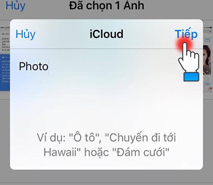 Đặt tên cho album ảnh