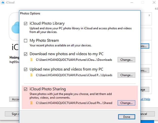 Sau đó, bạn sẽ thấy đường dẫn để lưu hình ảnh trên PC của mình.  Bạn có thể thay đổi theo ý mình và chọn Áp dụng để lưu lại