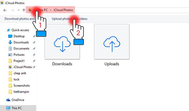 Chọn Ảnh để tải xuống iCloud Wool