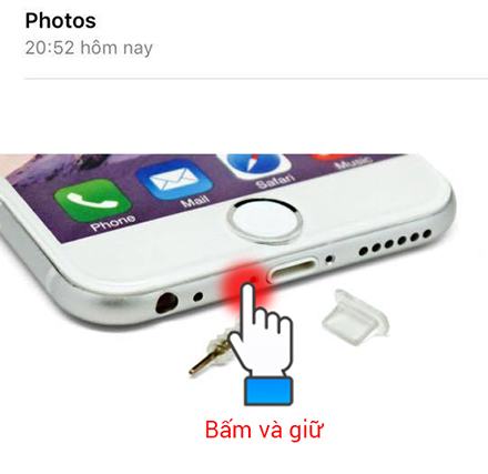 Nhấn và giữ ảnh bạn vừa gửi