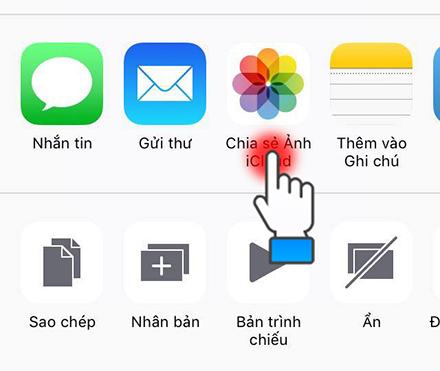 Nhấp vào biểu tượng iCloud