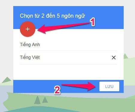 Chọn từ 2 đến 5 ngôn ngữ