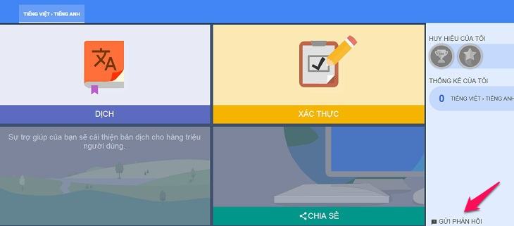 Đưa ra đề xuất để cải thiện bản dịch của Google