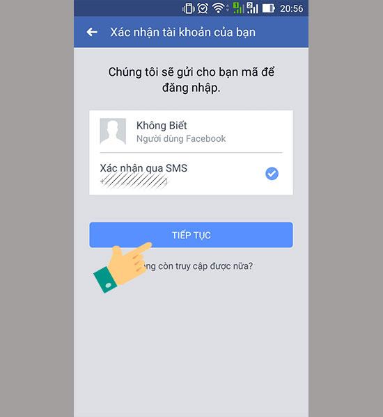 Đối với tài khoản chưa được đăng ký email, một mã xác minh sẽ được gửi đến số điện thoại bạn đã đăng ký tài khoản.