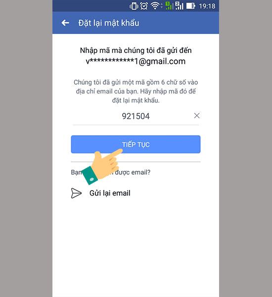 Bước 5: Sau khi nhập số điện thoại hoặc địa chỉ email, bạn sẽ được gửi mã xác minh.  Kiểm tra và nhập mã xác minh.