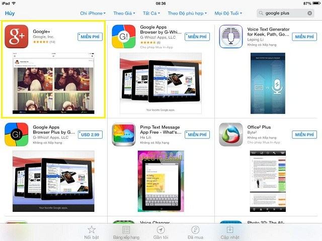 Tải xuống Google Plus miễn phí từ App Store