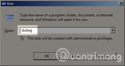 Sử dụng lệnh dxdiag để kiểm tra cấu hình máy tính
