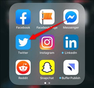 Mở ứng dụng Twitter trên iPhone, iPad