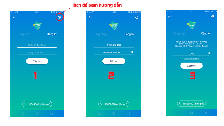 Các bước tạo tài khoản