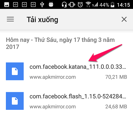 Cài đặt phiên bản Facebook cũ