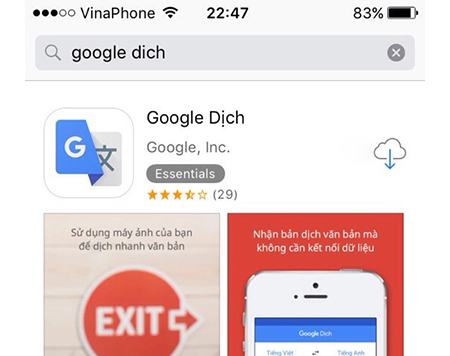 Tìm google dịch