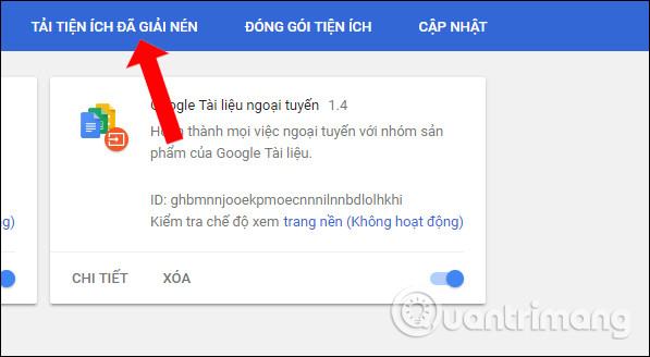 Mở tiện ích giải nén Chrome