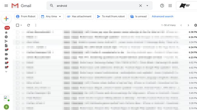 Tìm kiếm chip từ Google trong Gmail