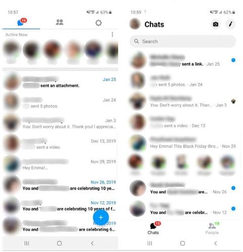 Tin nhắn trong Messenger Lite và Messenger