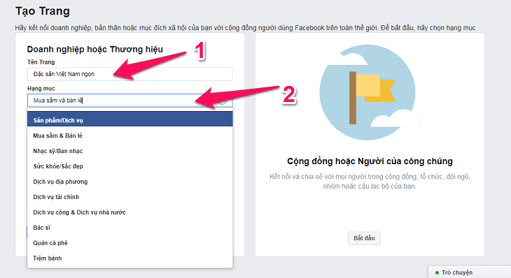 Nhập thông tin trang người hâm mộ