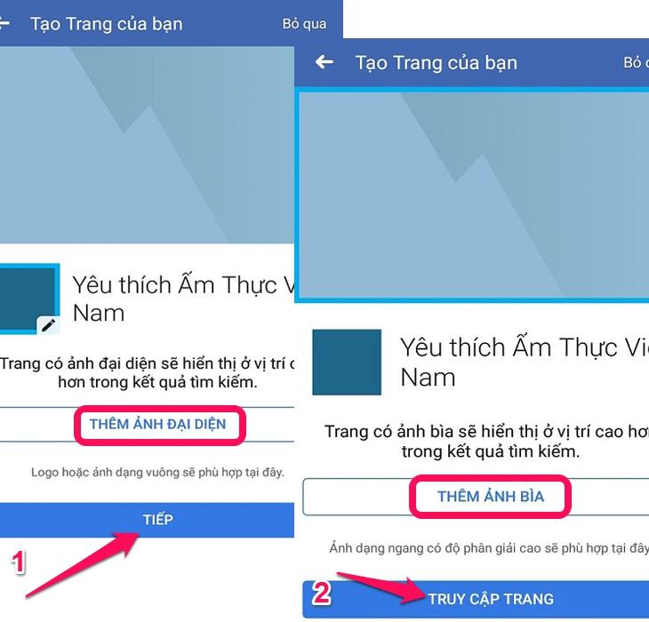 Thêm nhiều ảnh bìa và ảnh đại diện