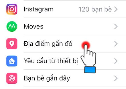 địa điểm lân cận