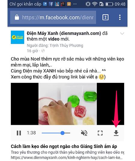 Nhấp vào nút tải xuống