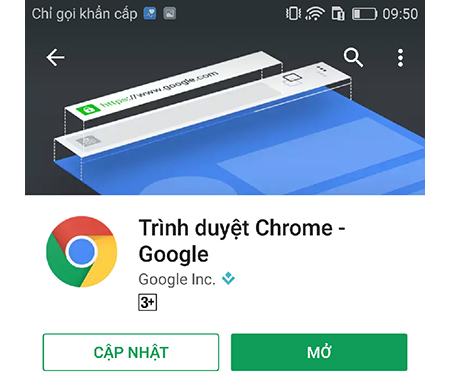 Cập nhật Google Chrome