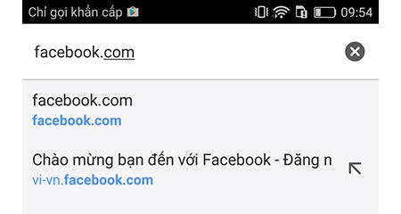 Truy cập facebook.com