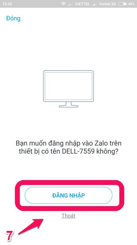 Zalo máy tính