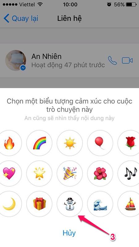 Cách tạo hiệu ứng tuyết trên điện thoại Facebook Messenger