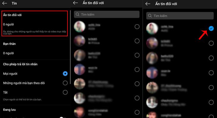 Ngăn mọi người xem câu chuyện trên Instagram của bạn