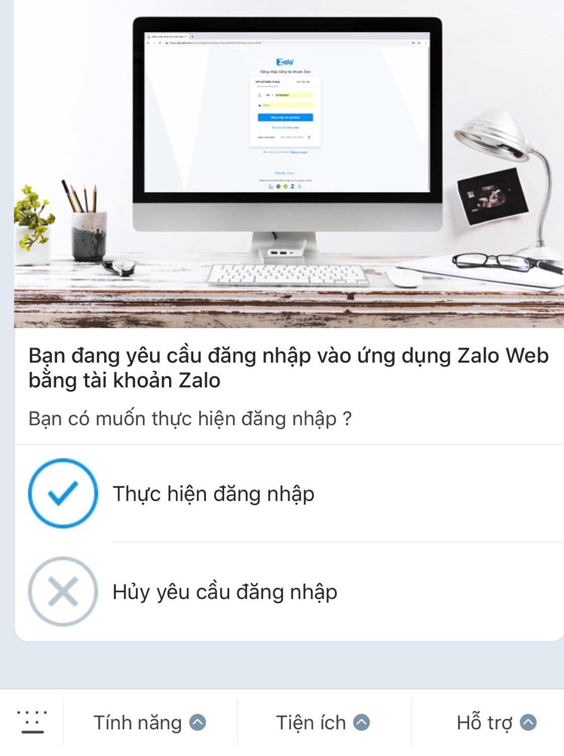 Bấm vào Đăng nhập