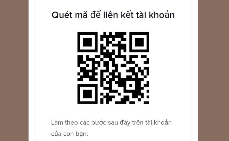 Mã quét sẽ xuất hiện trên điện thoại của bạn
