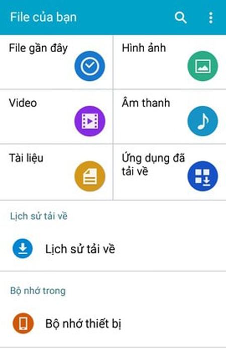 Mở trình quản lý tệp