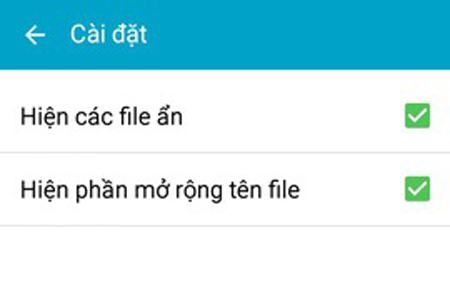 Bấm vào menu