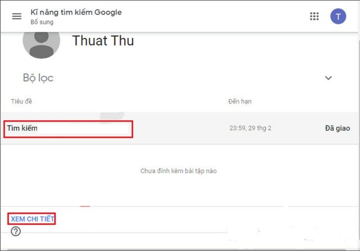 Chọn Xem chi tiết