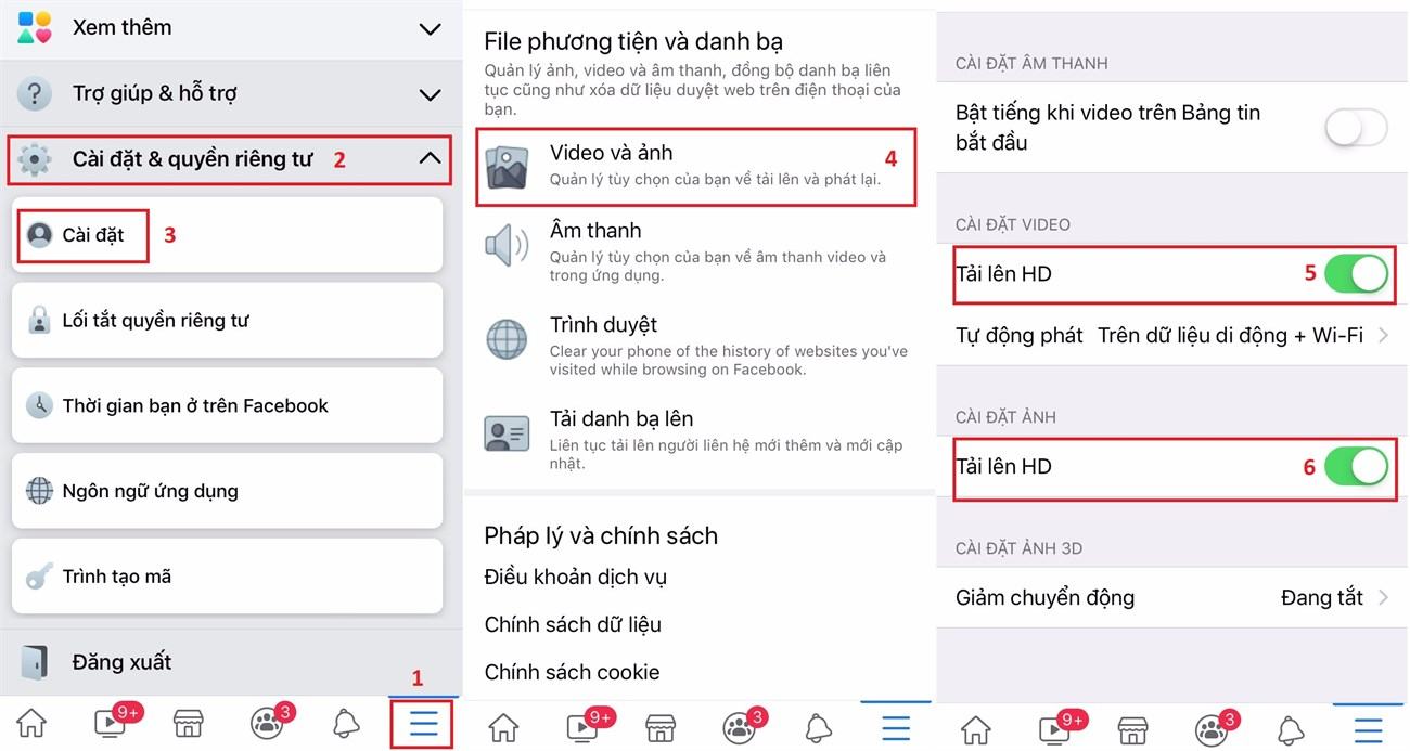 Cho phép tải video HD lên Facebook trên điện thoại của bạn