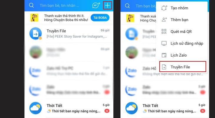 Truyền tệp qua điện thoại