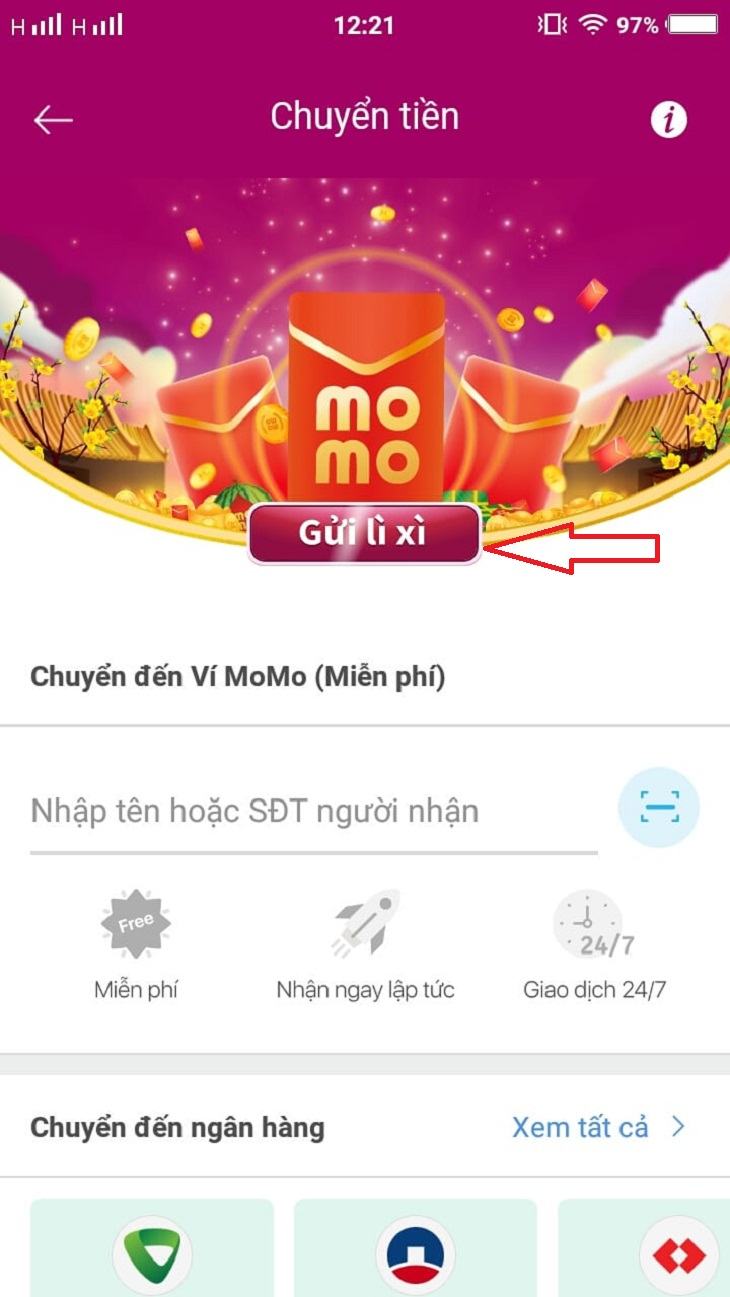 Chọn mục menu 