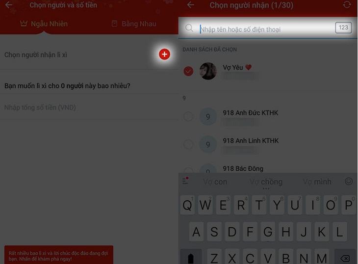 Chọn Nhận tiền may mắn và nhấp vào dấu hiệu 
