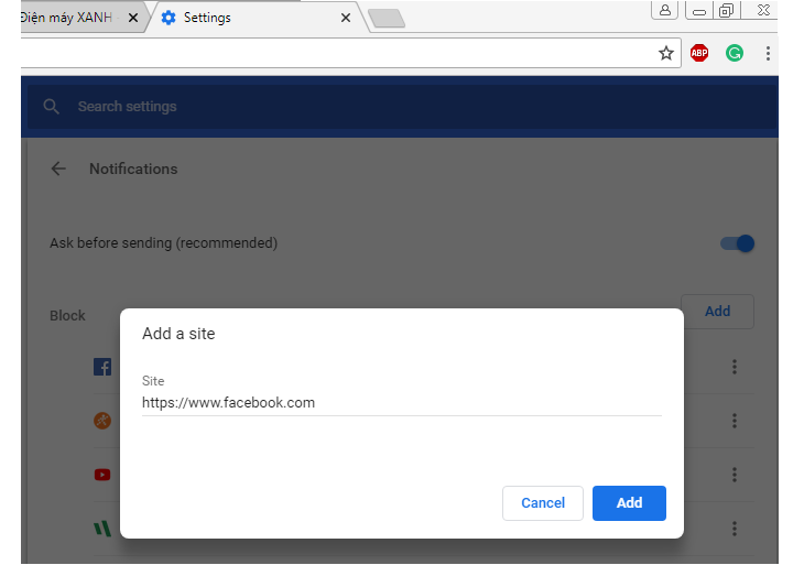 Địa chỉ URL của Facebook là: https://www.facebook.com/