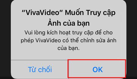 Bấm OK để tiếp tục