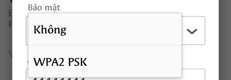 Thiết lập bảo mật cho wifi