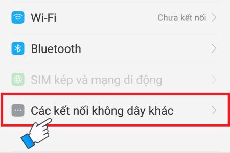 Chọn các kết nối không dây khác