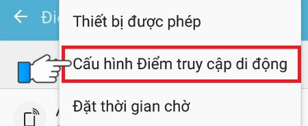 Chọn Định cấu hình điểm phát sóng di động