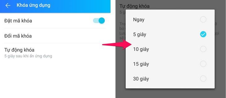 Hướng dẫn đặt mật khẩu cho ứng dụng Zalo